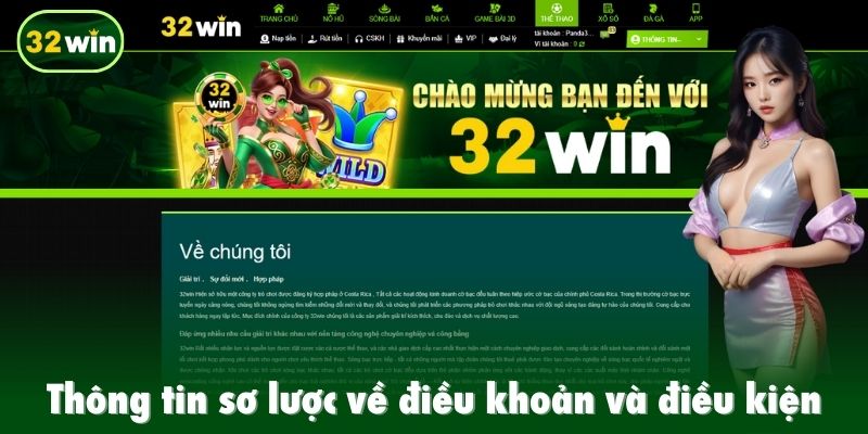 Thông tin sơ lược về điều khoản và điều kiện 32win